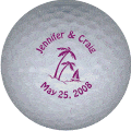 Jennifer and craig marriage golf ball print